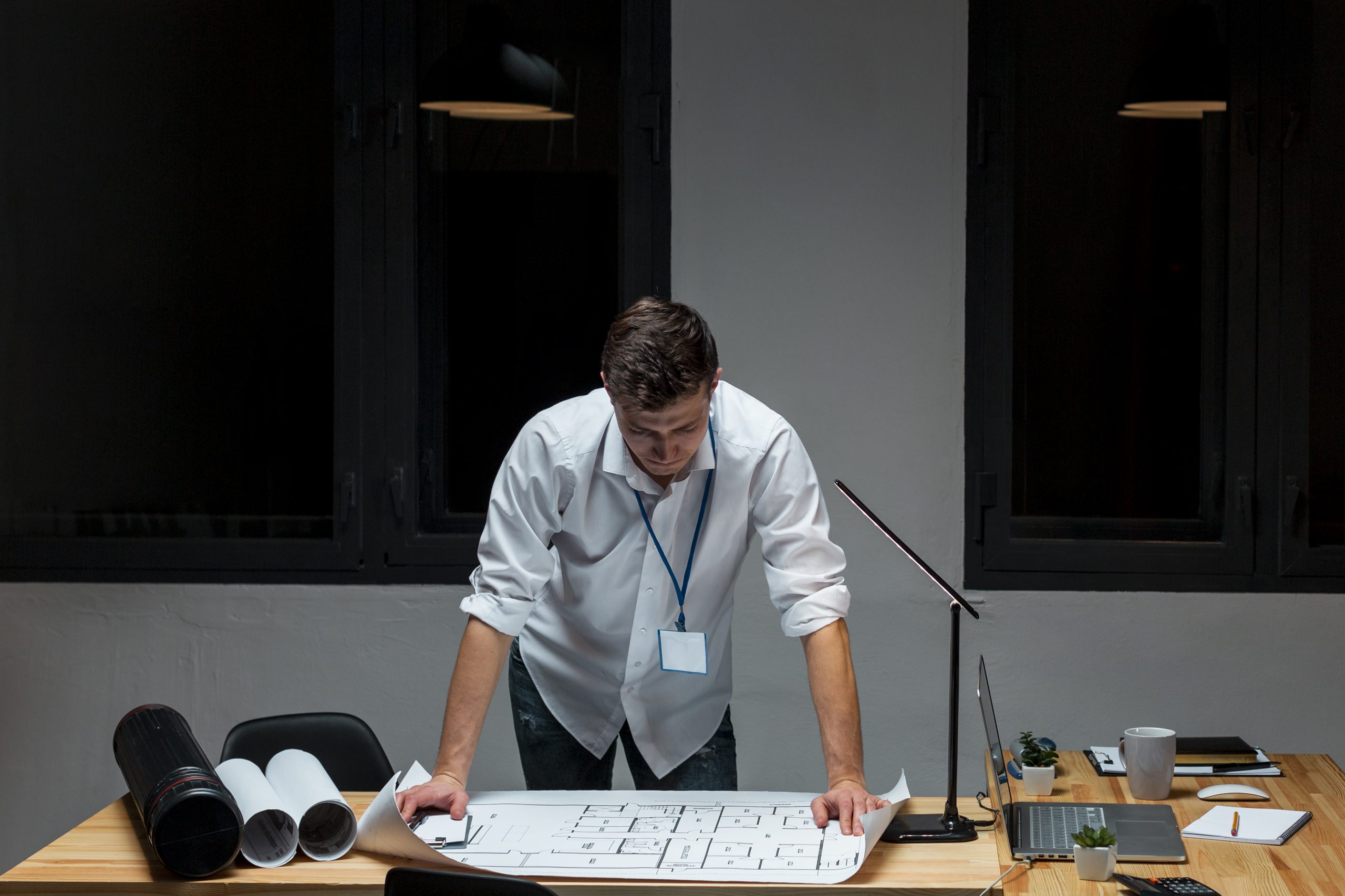 A flowchart on a whiteboard showing the key components of a research methodology, from research design and sampling to data collection and analysis.